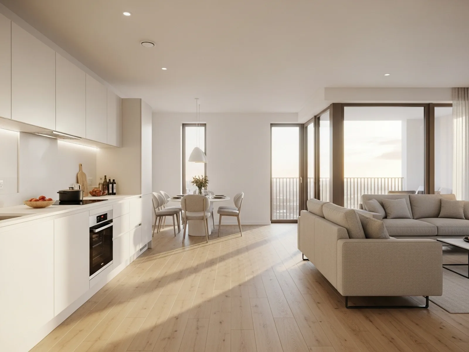 Neubauwohnung Weingarten — Wohnküche